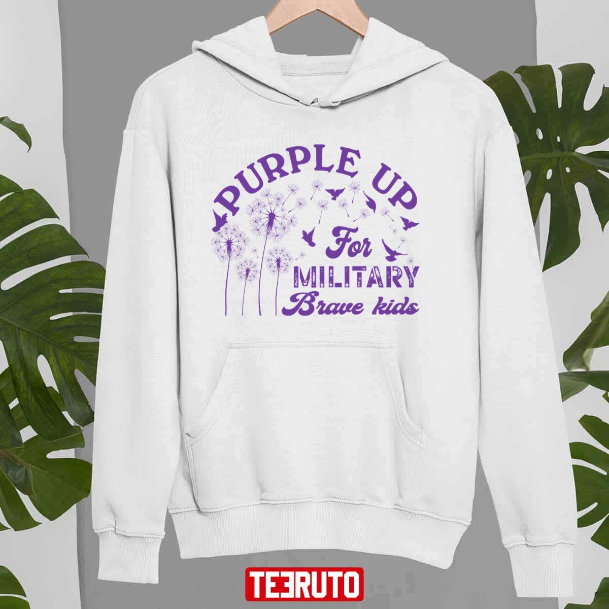Brave Kids Purple Up For Military Kids Military Children Unisex T-shirt
