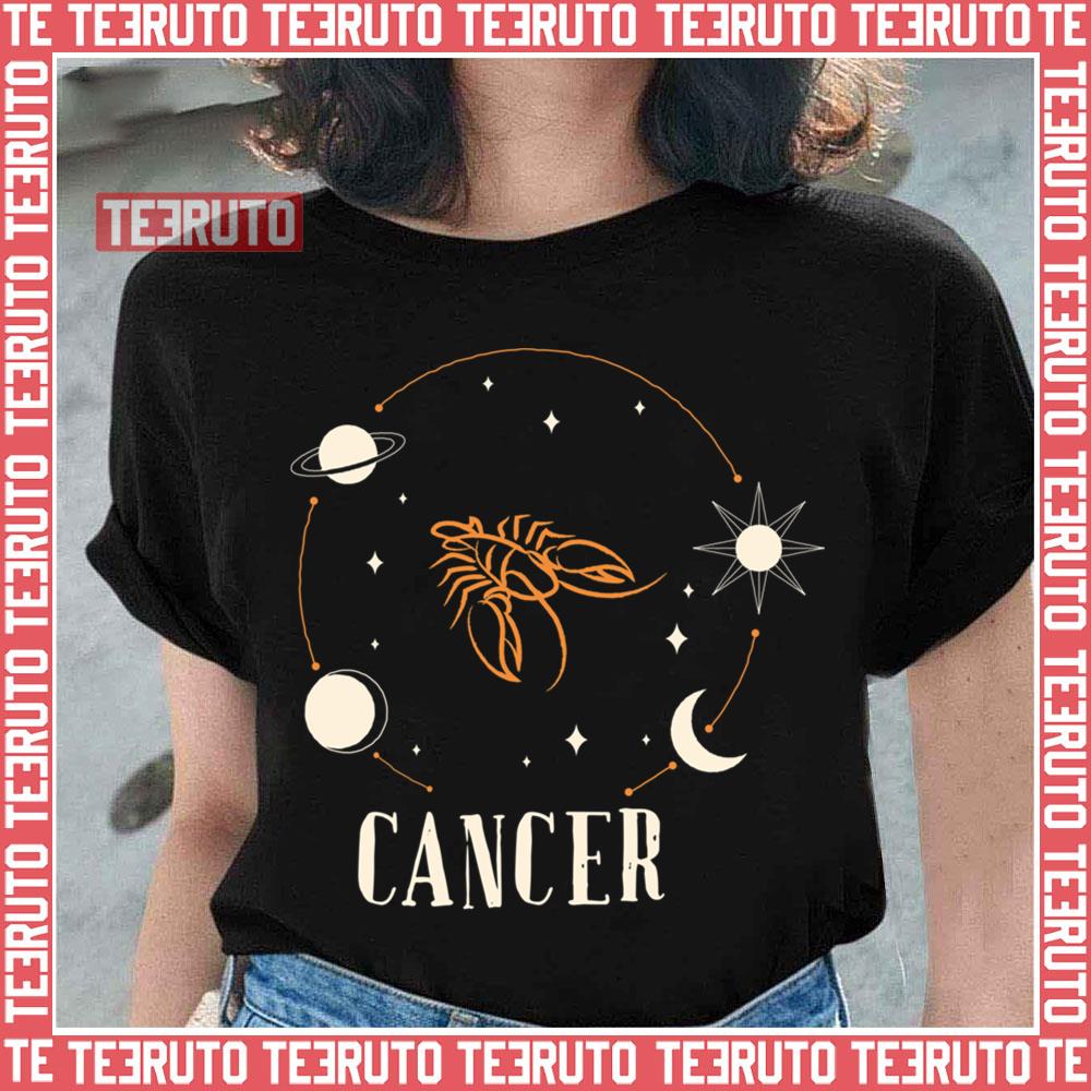 Cancer Zodiac Sign Galaxy Celestial Stars And Moons Unisex Sweatshirt