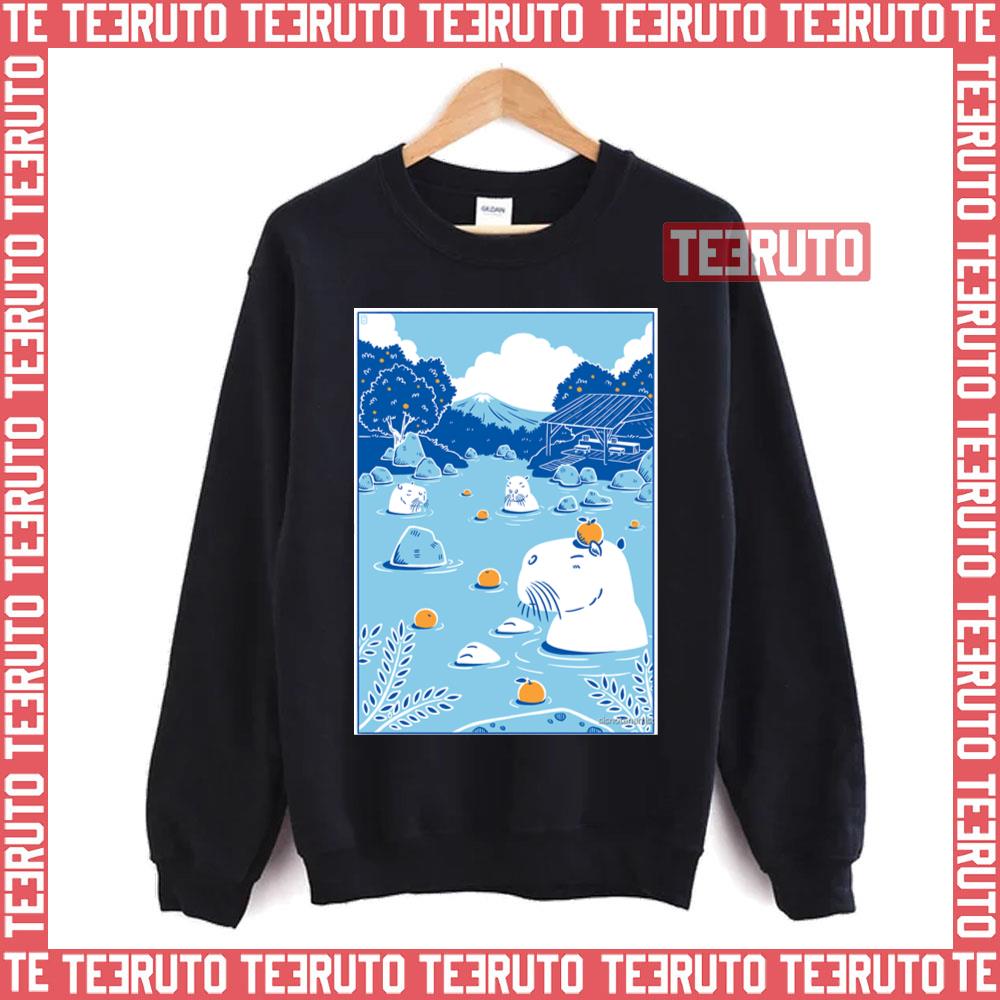 Capybara Yuzu Onsen Design Unisex T-Shirt