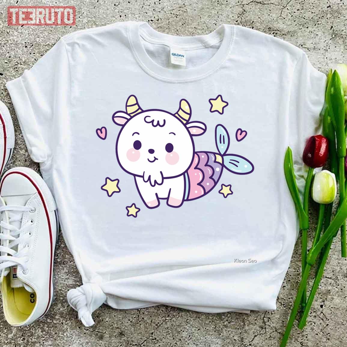 Cartoon Capricorn Cute Art Unisex T-Shirt