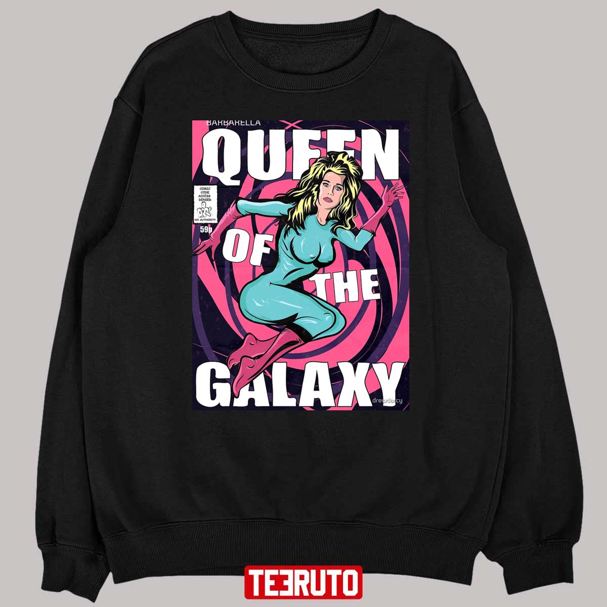 Cartoon Style Jane Fonda Queen Of The Galaxy Unisex T-Shirt