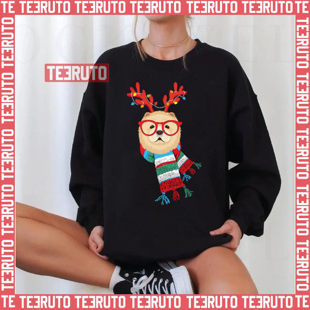 Chow Chow Xmas Holidays Reindeer Christmas Lights Unisex Sweatshirt