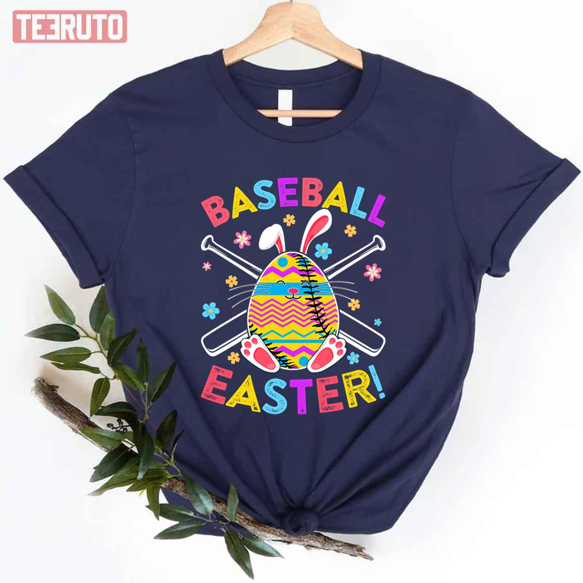 Colors Bunny Egg Baseball Player Lover Easter Day Unisex T-shirt
