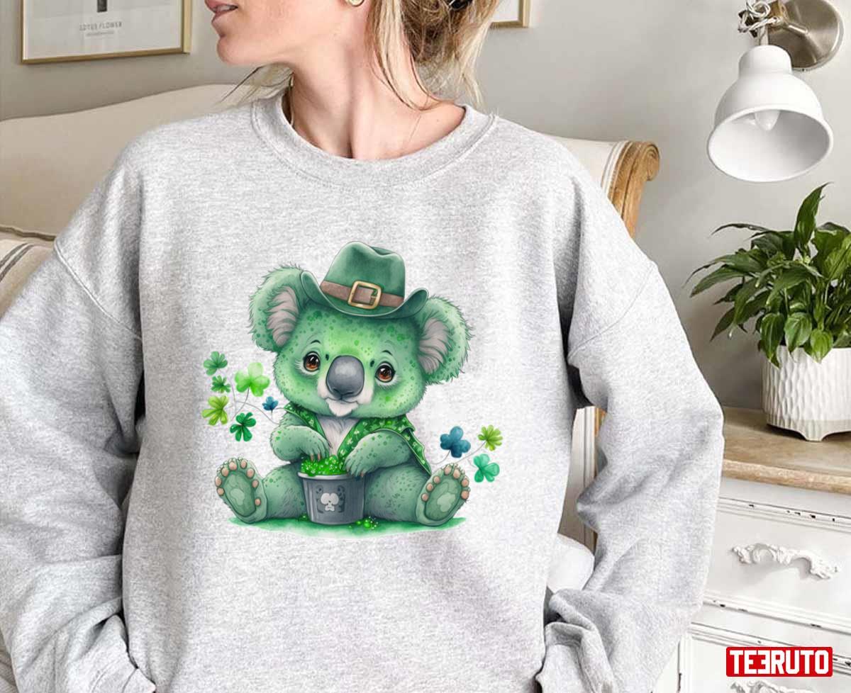 Cute Animals Green Koala St Patrick's Day Unisex Sweatshirt