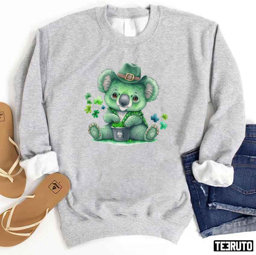 Cute Animals Green Koala St Patrick's Day Unisex Sweatshirt