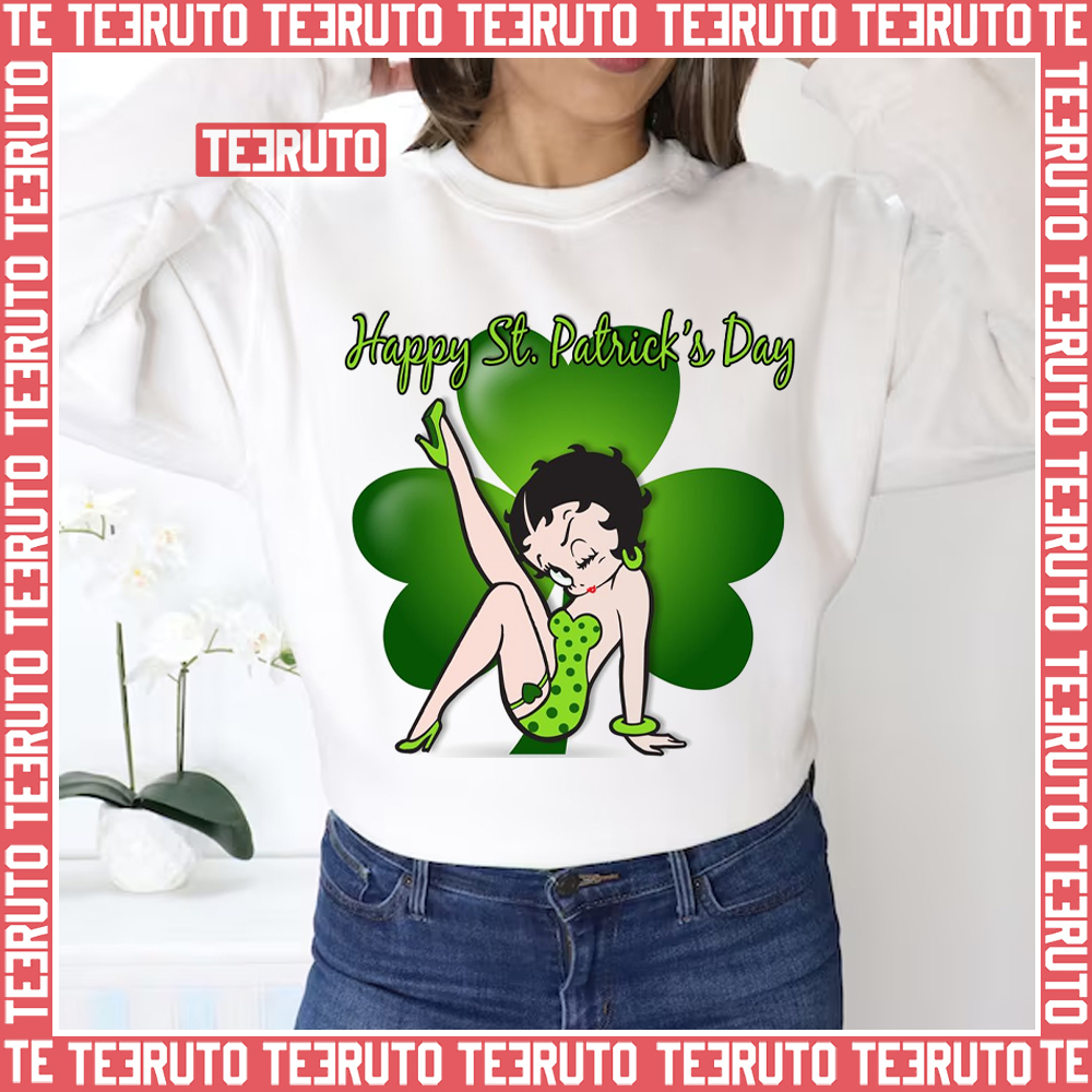 Cute Design Betty Boop Saint Patrick's Day Unisex Sweatshirt