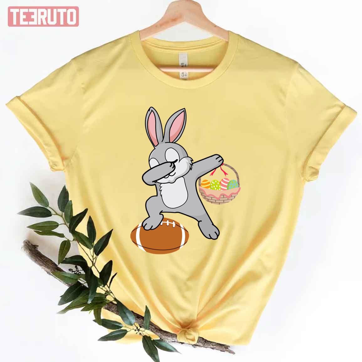 Dabbing Bunny Football Easter Day Unisex T-shirt