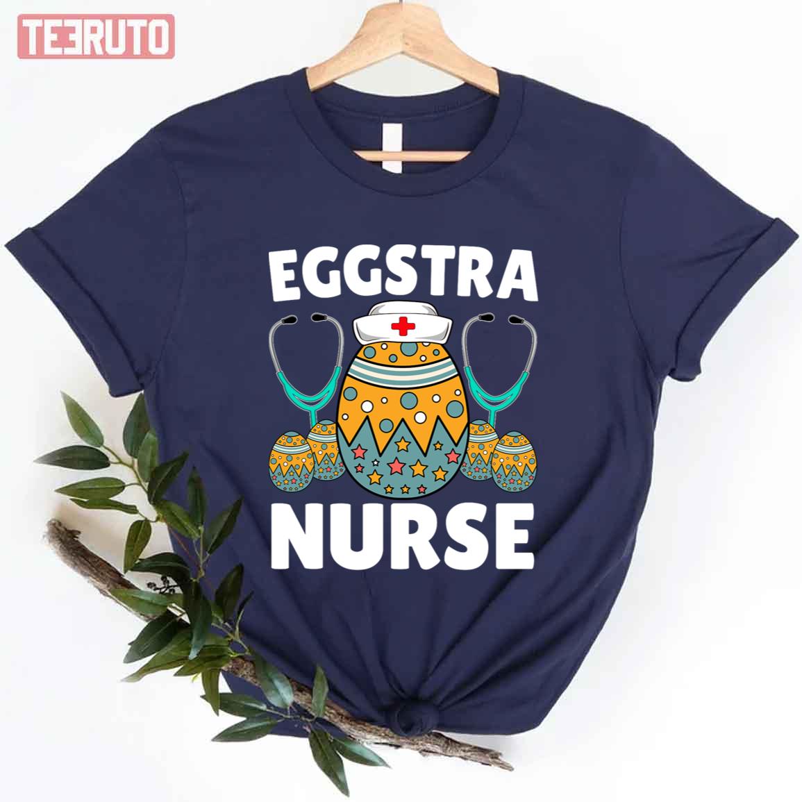 Eggstra Nurse Funny Egg Easter Day Humor Easter Healthcare Worker Unisex T-shirt