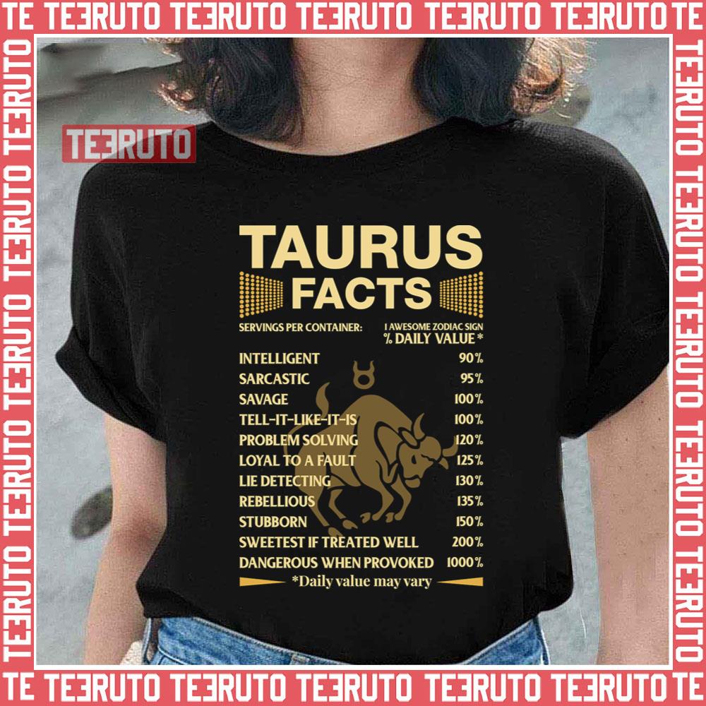 Facts Zodiac Sign Astrology Birthday Taurus Unisex Sweatshirt