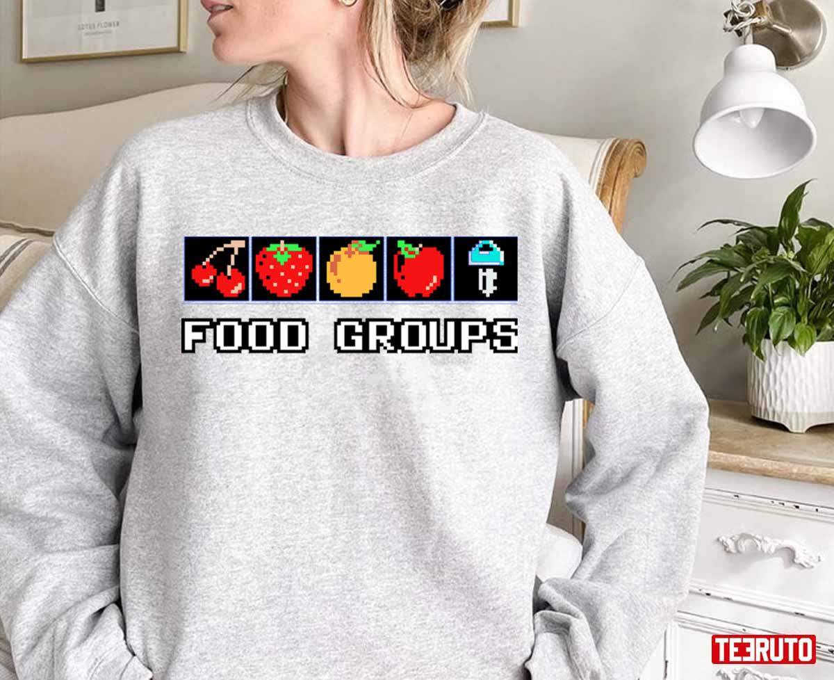 Food Groups Pacman Game Unisex Sweatshirt