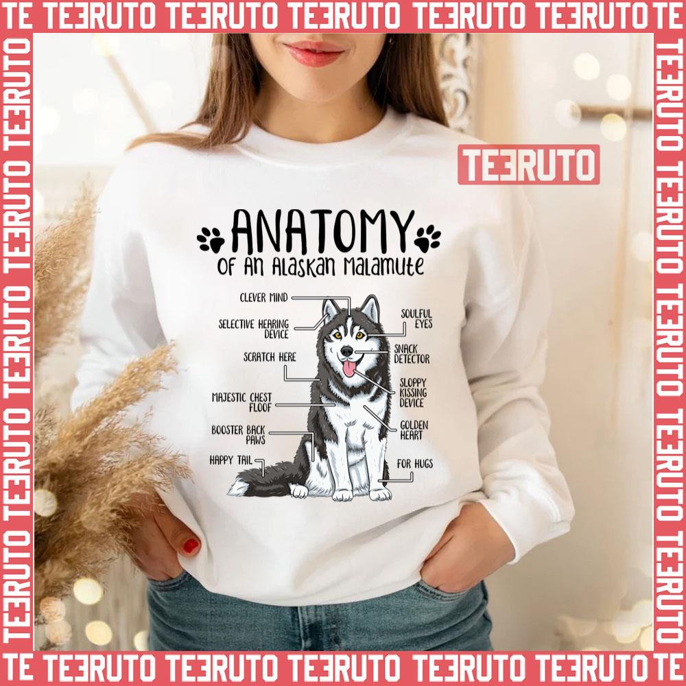 Funny Alaskan Malamute Anatomy Dog Lover Unisex Sweatshirt