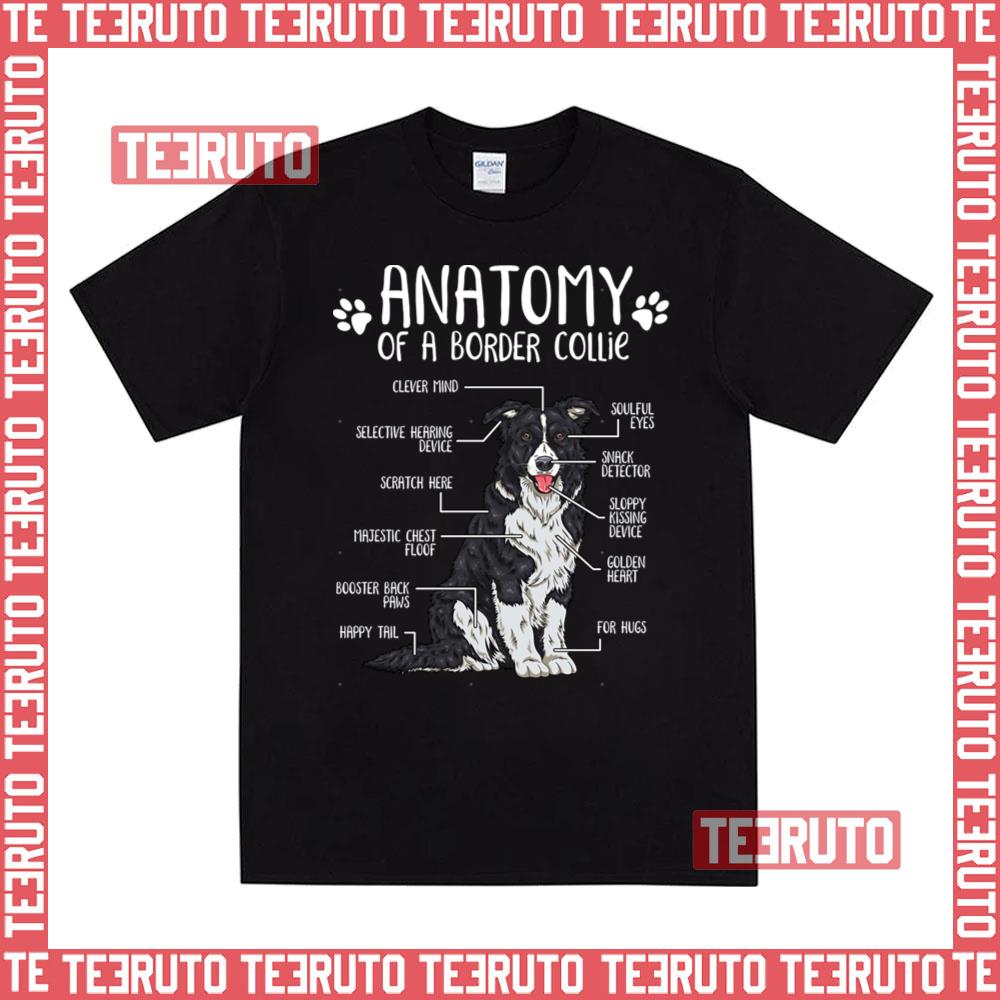 Funny Border Collie Anatomy Dog Lover Unisex T-Shirt