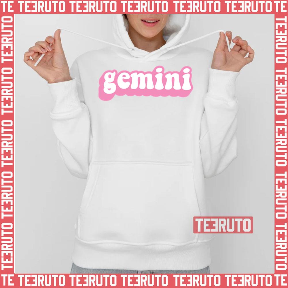 Gemini Pink Text Unisex Sweatshirt