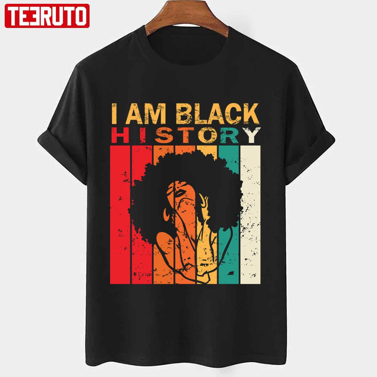 Grunge Black History Month Afro Melanin Black Women Afro American Unisex T-shirt