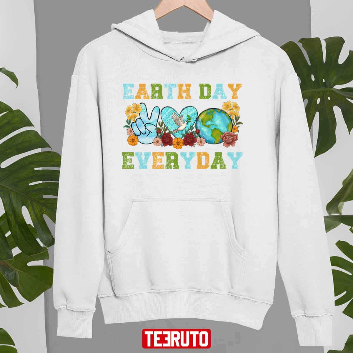 Hope Love Earth Earth Day Everyday Retro Environmental Vintage Unisex T-shirt
