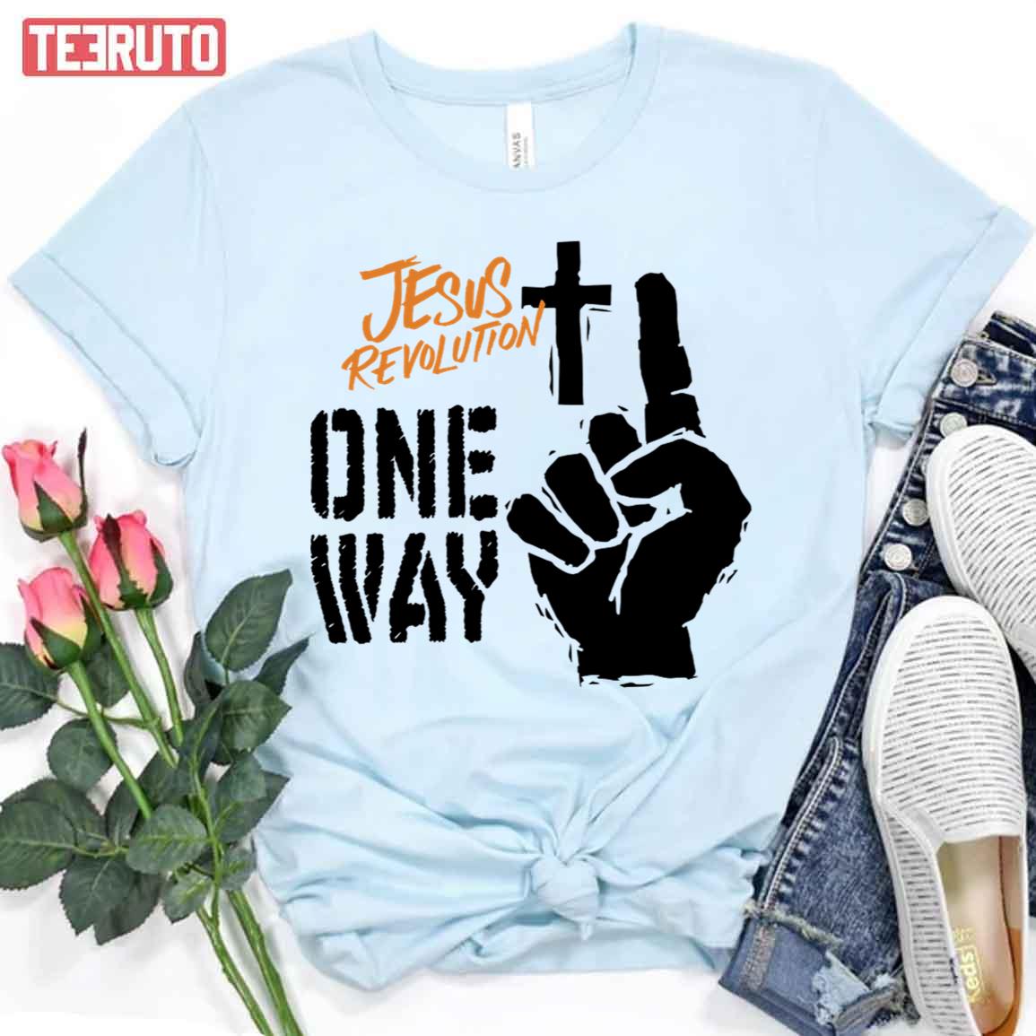 Jesus Revolution One Way Cross Unisex T-Shirt