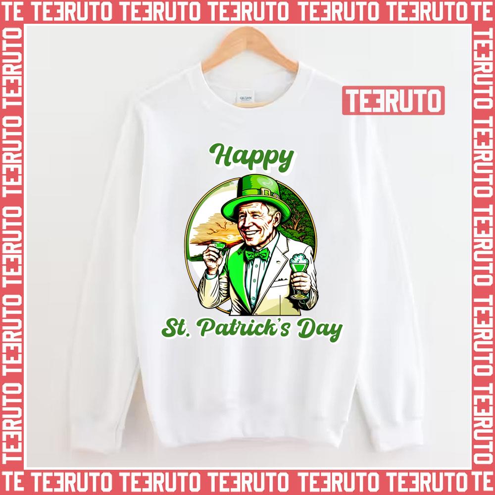 Joe Biden As Funny Leprechaun St Patrick’s Day Shamrock Unisex Sweatshirt