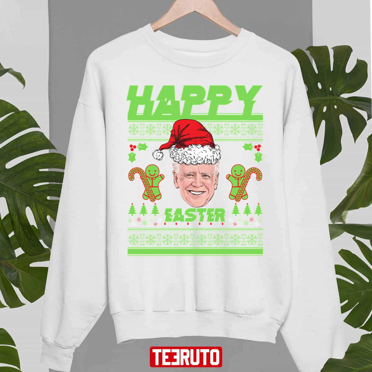 Joe Biden's Funny Easter Republican Christmas Pattern Design Unisex T-shirt