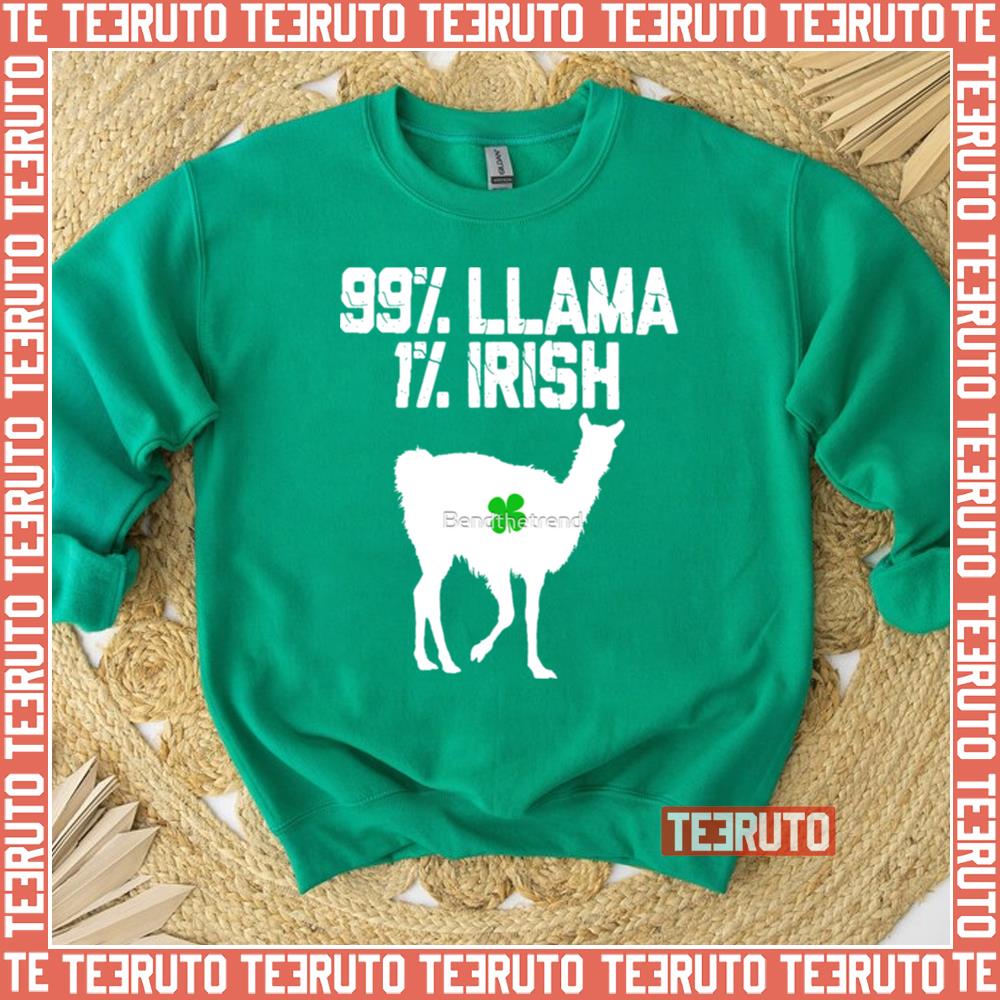 Llama Animal St Patrick’s Day Irish Shamrock Unisex Sweatshirt