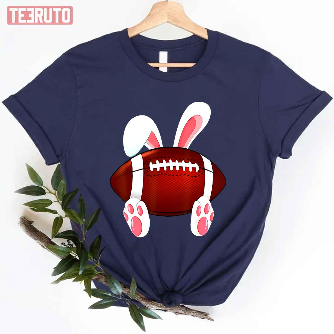 Love Football Happy Easter Football Rabbit Bunny Unisex T-shirt