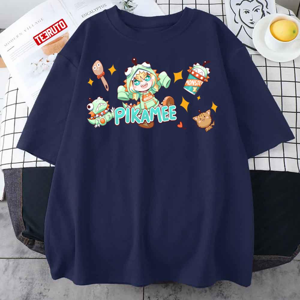 Loves Food Hololive Amano Pikamee Unisex T-Shirt