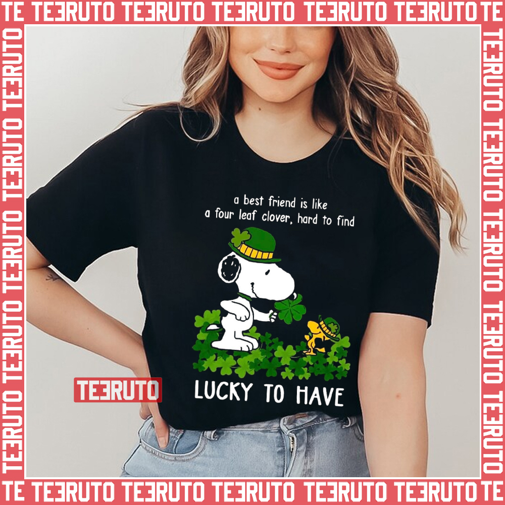 Lucky To Have A Bestfriend Saint Patrick's Day Snoopy Unisex  T-Shirt