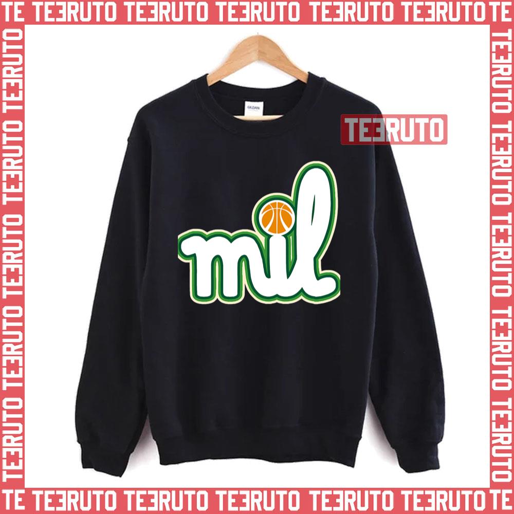 Mil Ilwaukee Retro Milwaukee Bucks Basketball Unisex Sweatshirt