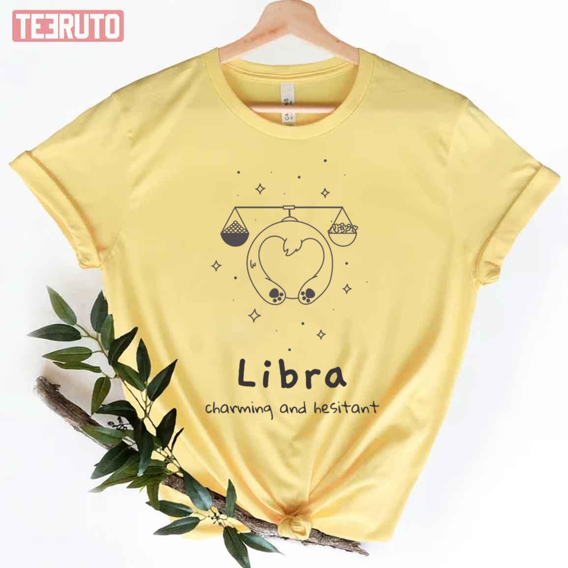 Minimalist Art Libra Zodiac Sign Unisex T-Shirt
