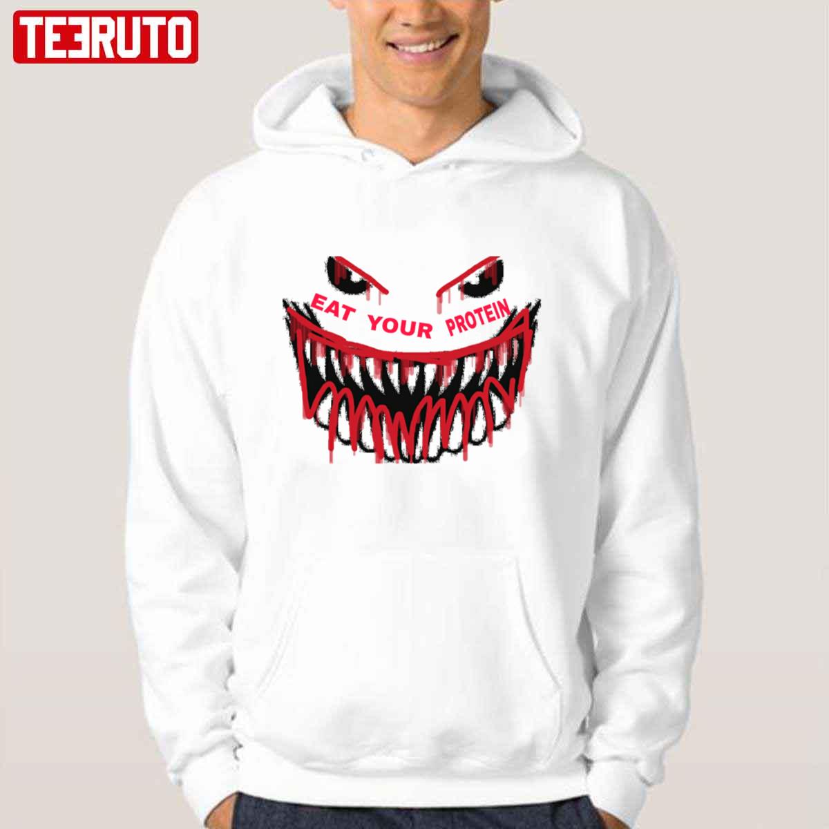 Monster Face Eat Your Protein August Unisex Hoodie