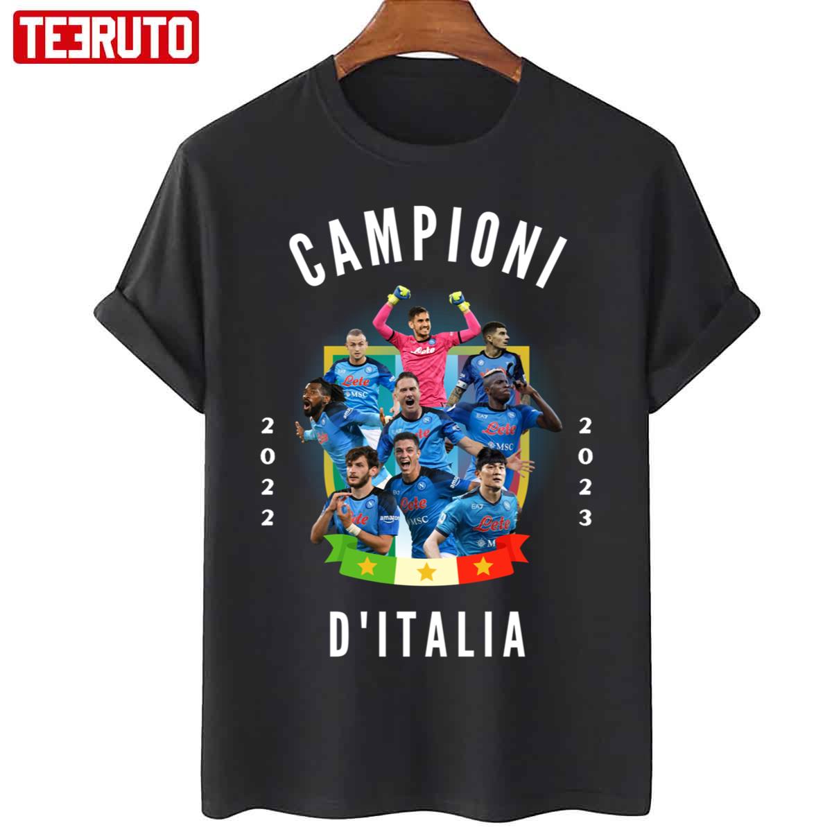 Napoli Campione D'italia 2023 Unisex TShirt Teeruto