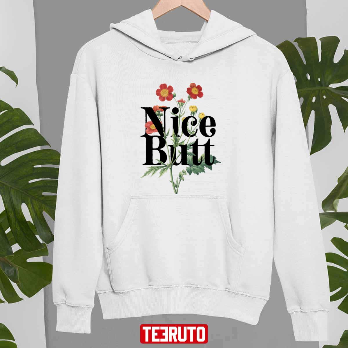 Nice Butt Vintage Botanicals Flirty Funny Cheeky Unisex Sweatshirt