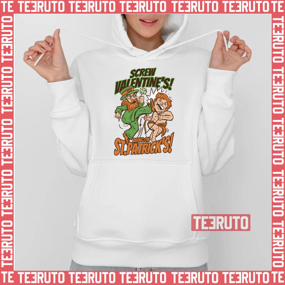 No Valentine’s Bring On St Patrick’s Day Shamrock Unisex Hoodie