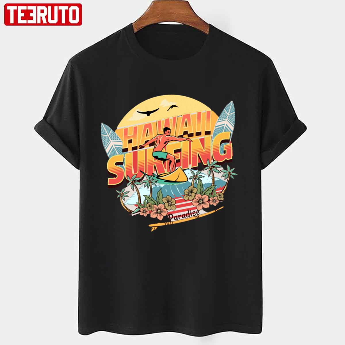 Paradise Vintage Hawaii Surfing Label Unisex T-shirt