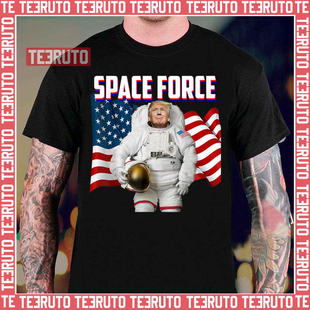 Patriotic Space Force American Flag Donald Trump Unisex T-Shirt