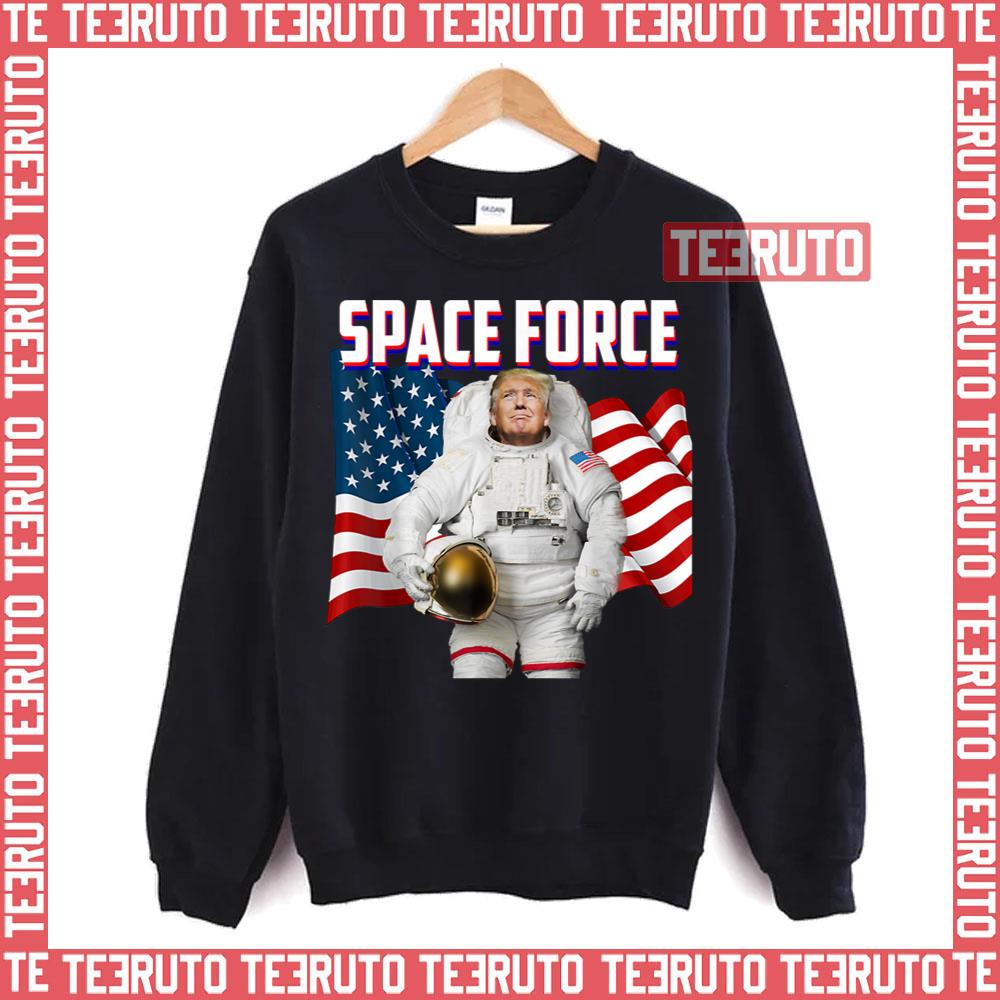 Patriotic Space Force American Flag Donald Trump Unisex T-Shirt