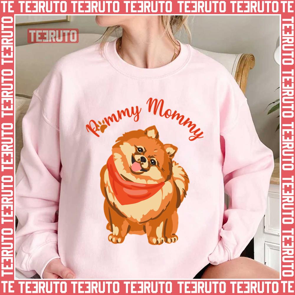 Pommy Mommy Fluffy Red Pomeranian Dog Unisex Sweatshirt