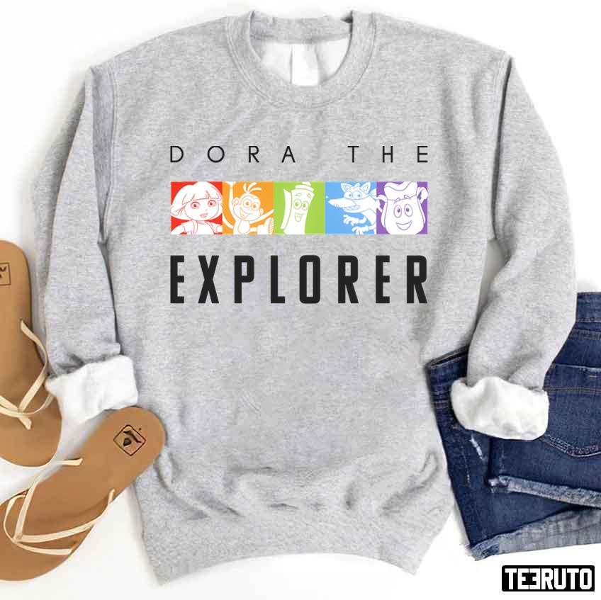 Rainbow Boxes Dora The Explorer Unisex Sweatshirt