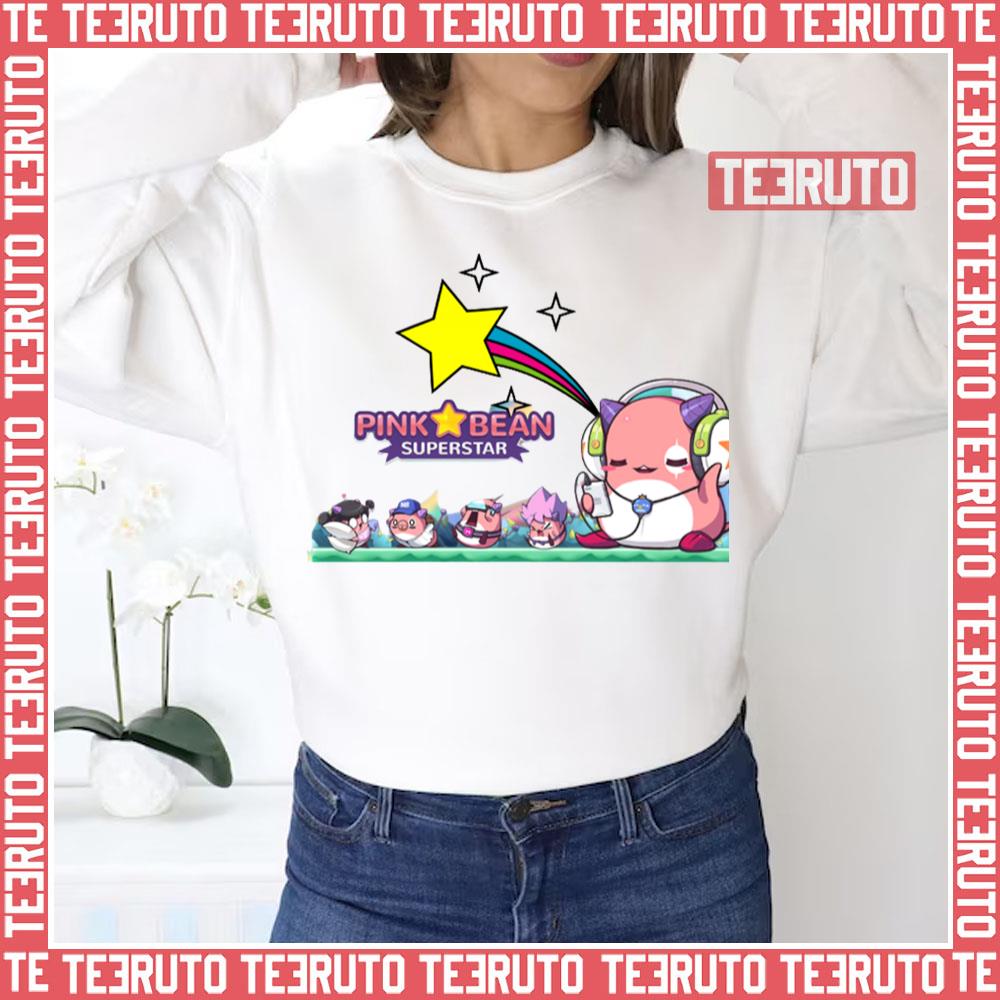 Rainbow Star Graphic Pink Bean Maplestory Unisex Sweatshirt