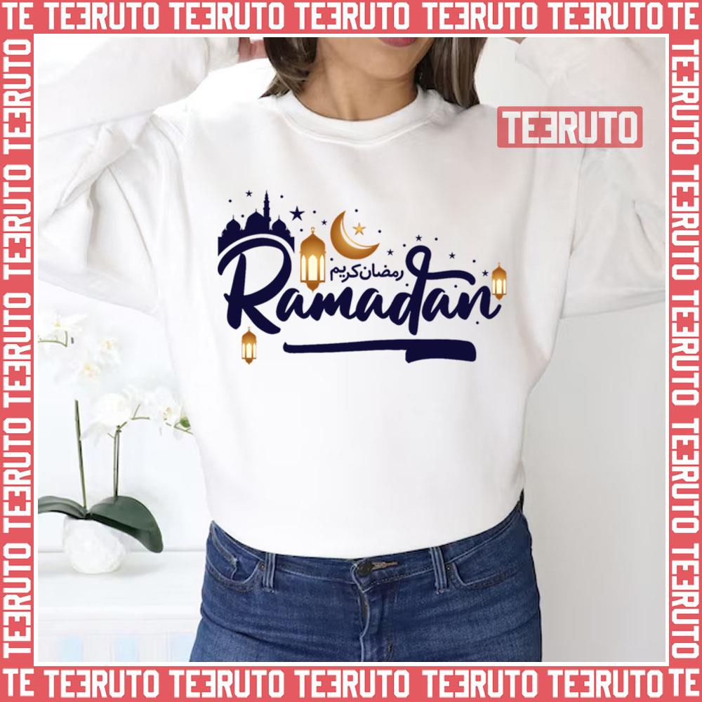 Ramadan Kareem Gold And Navy Unisex Sweatshirt