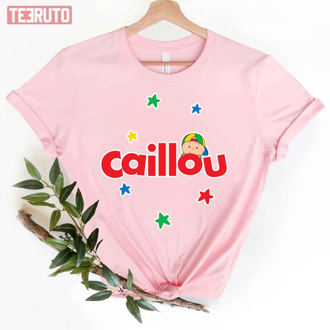 Red Typographic Design Caillou Unisex T-Shirt