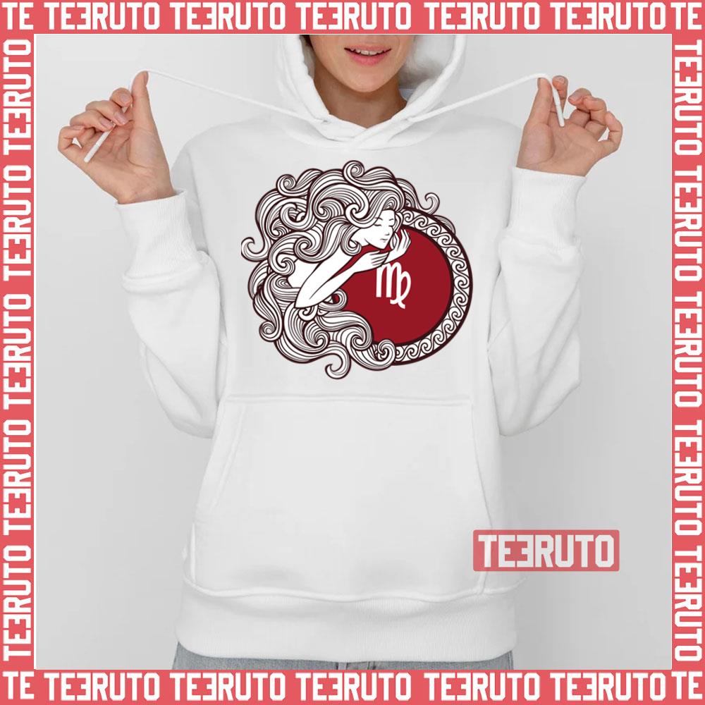 Red Virgo Astrology Maiden Zodiac Shirt Unisex Sweatshirt