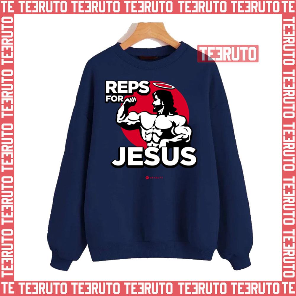 Reps For Jesus Gym Fitness Bodybuilding Broscience Life Unisex Sweatshirt