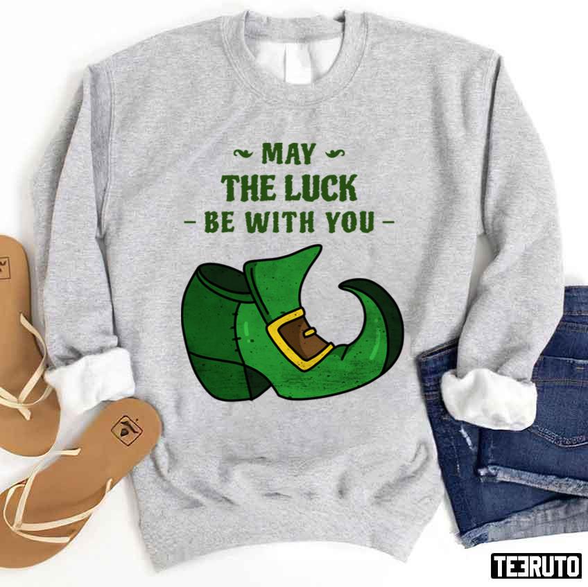 Shamrock Shoe May The Luck Be With You St Patrick’s Day Unisex Sweatshirt