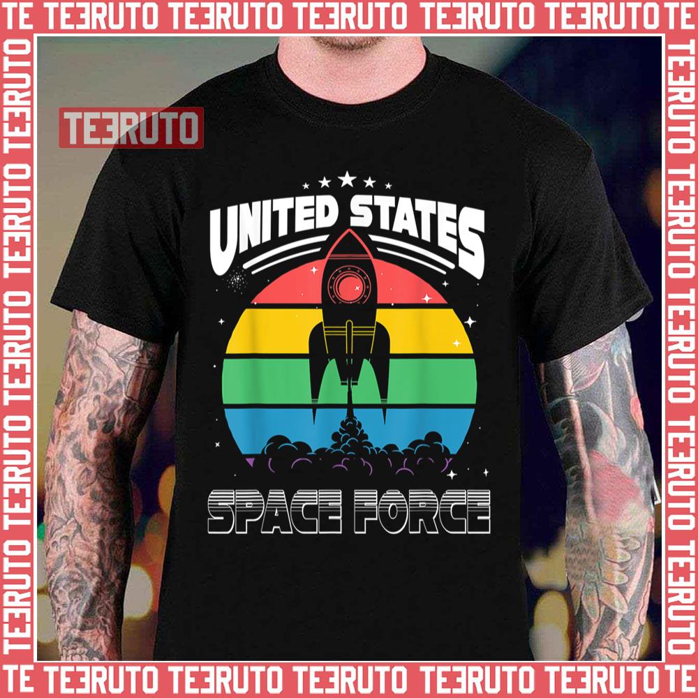 Space Force Retro Design Distressed Unisex T-Shirt
