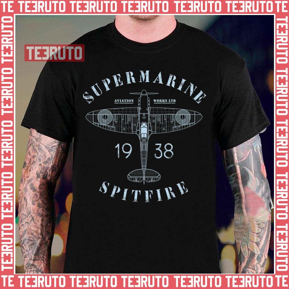 Spitfire Blueprint Us Military Unisex T-Shirt