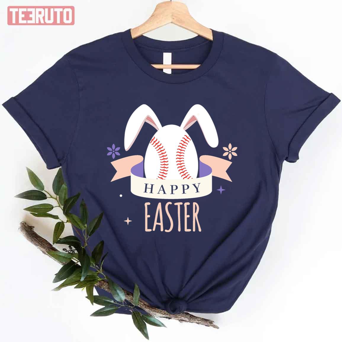 Sport Bunny Baseball Easter Day Egg Rabbit Baseball Ears Funny Unisex T-shirt