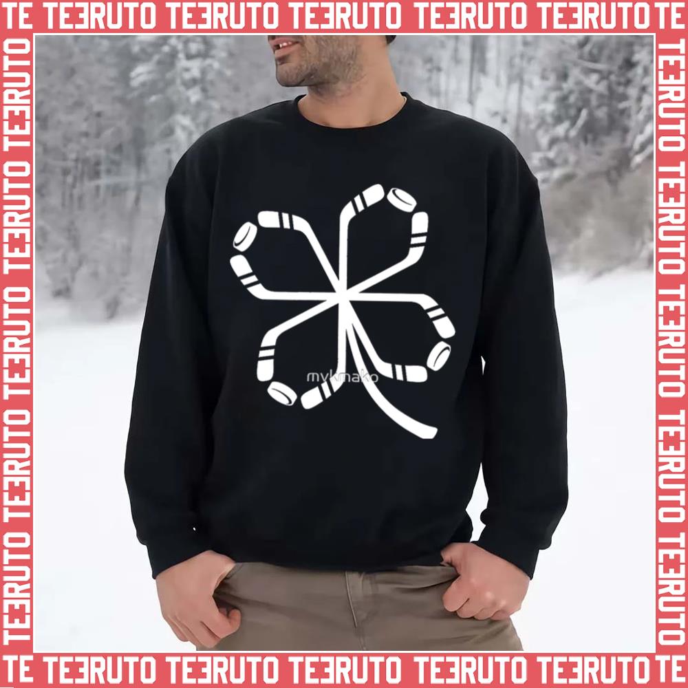 St Patrick’s Day Ice Hockey Shamrock Products Lucky Hockey Shirt Unisex Sweatshirt