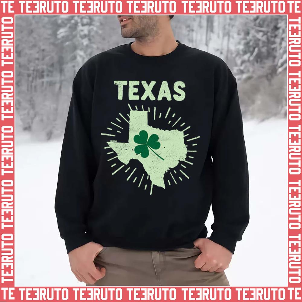 St Patrick’s Day Texas Irish Flag Shamrock Texan Unisex Sweatshirt