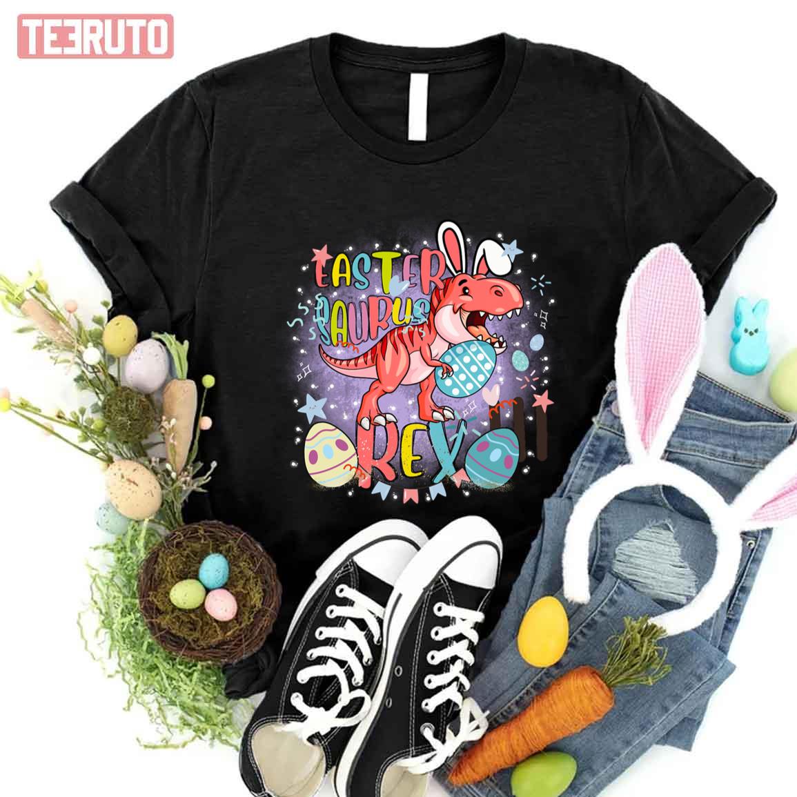 T-Rex Easter Saurus Rex Happy Easter Cute Art Unisex T-shirt