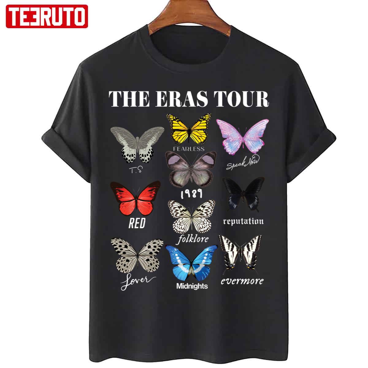 The Eras Tour Taylor Colors Butterlies Unisex T-Shirt